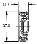 Corredera Accuride C3732 para cajón de madera de perfil bajo de extensión total, para montaje lateral, capacidad 45 kg