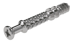 Perno rolado de 34 mm con grip con cuerda Euro, acabado zinc