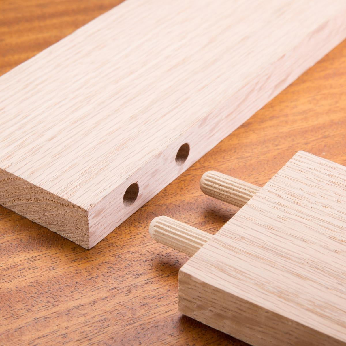 Taquete de madera acanalado, diámetro 8 mm, longitud 22 mm