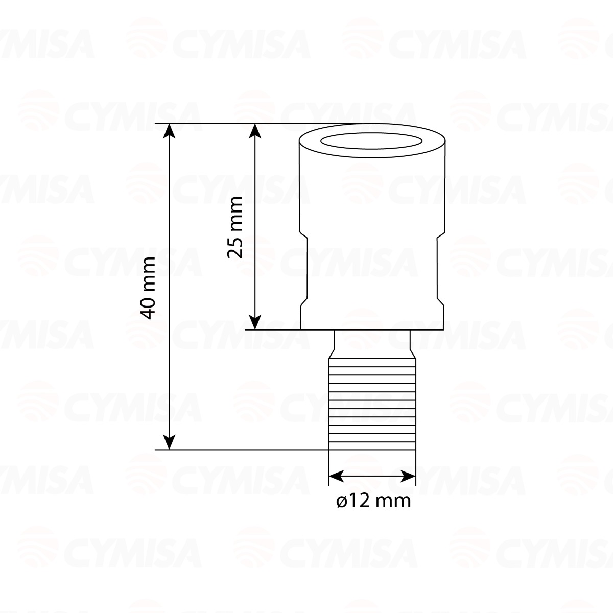 Extensión de broca SIMONSWERK, dimensiones M12 x 1 x 25