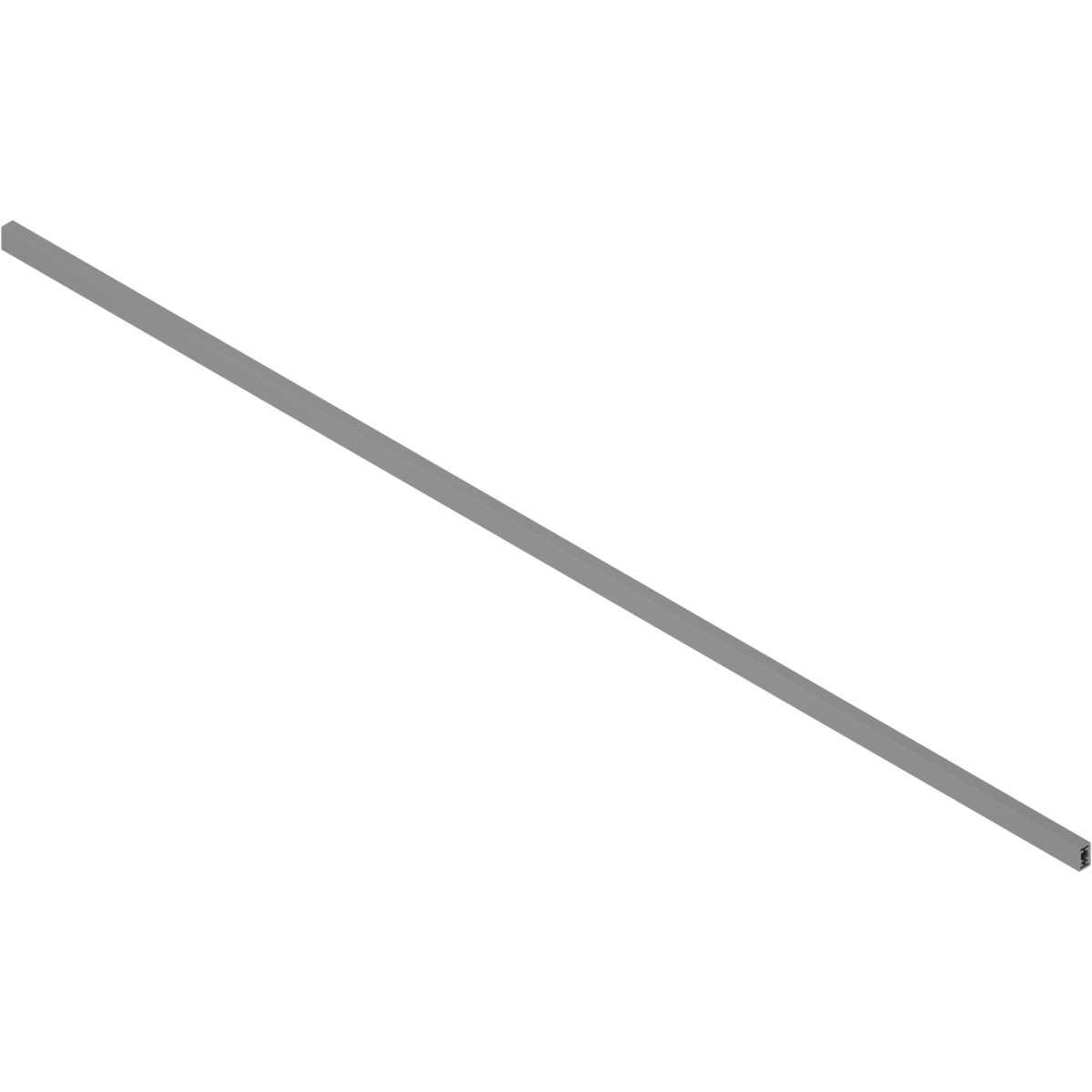 Pieza de galería para frente de cajón interno MERIVOBOX, longitud 1042 mm, gris indium mate