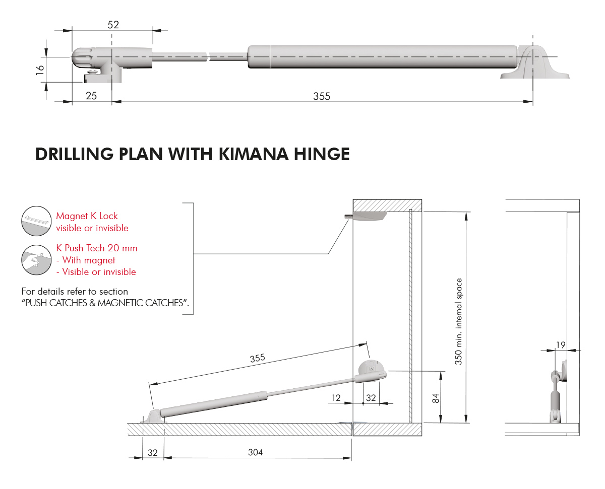 Sistema de apertura KRABY DESK tipo secreter para escritorio