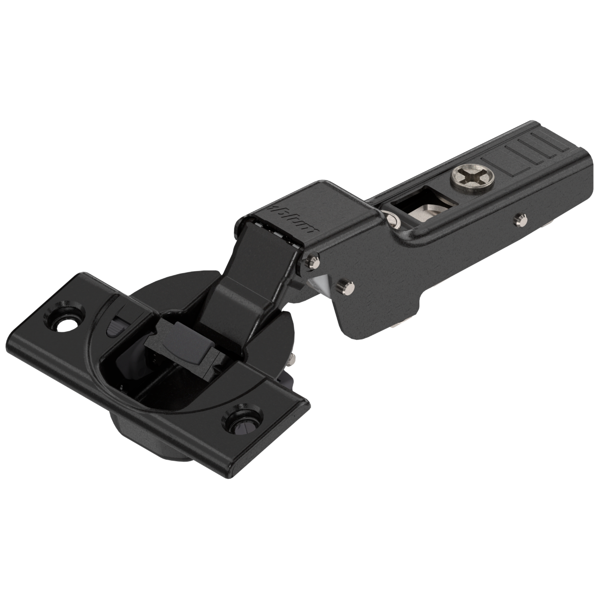 Bisagra CLIP top BLUMOTION 110° (medio cubrimiento), para atornillar, negro ónix