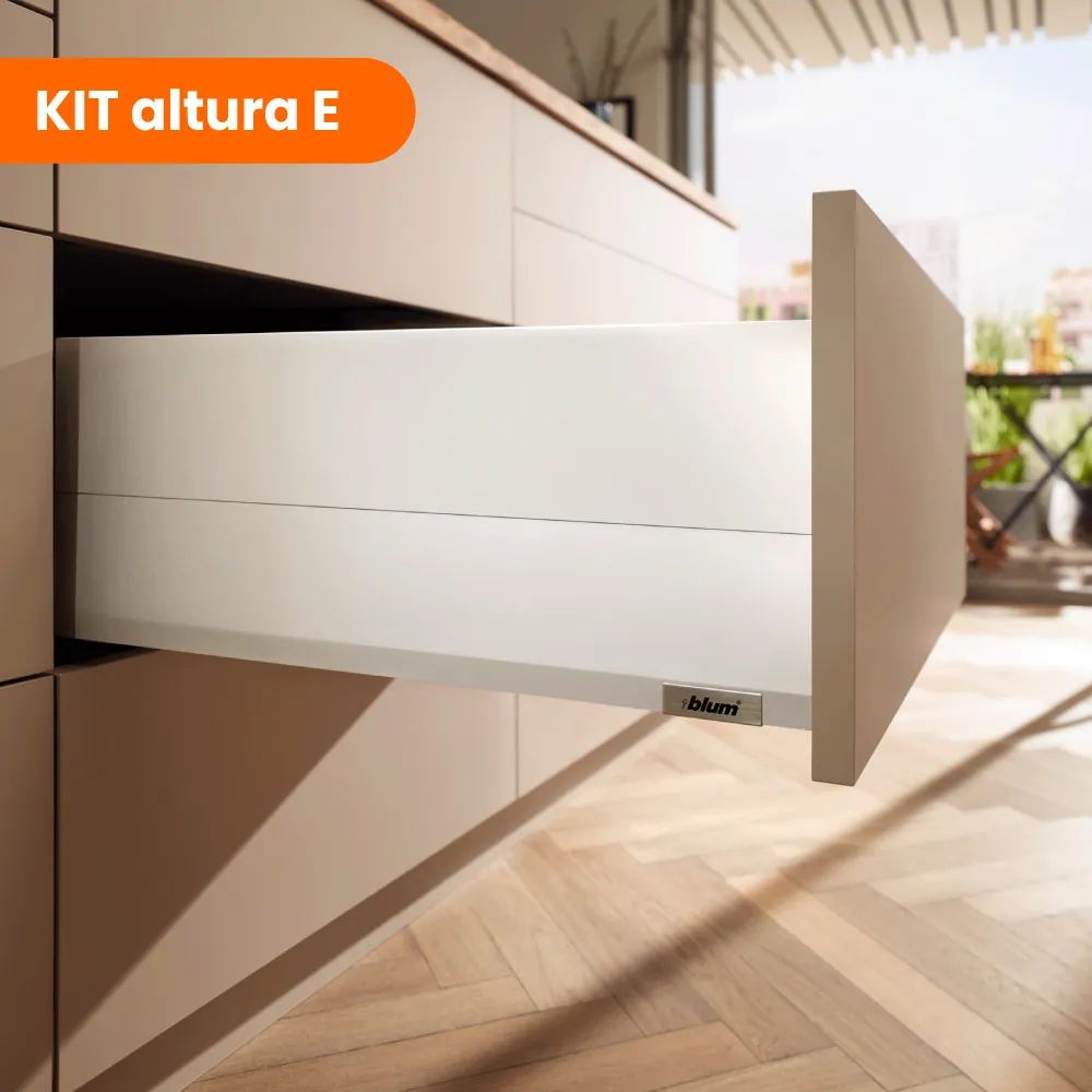 Kit MERIVOBOX BOXCAP cajón altura E blanco seda mate