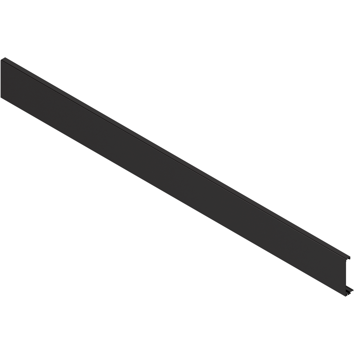 Pieza delantera para cajón interno ANTARO, longitud 1036mm, para cortar, negro TIERRA.