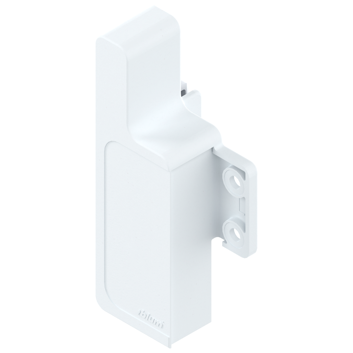 Pieza de bracket frontal izquierdo METABOX, altura M, para cajón interno, blanco nieve