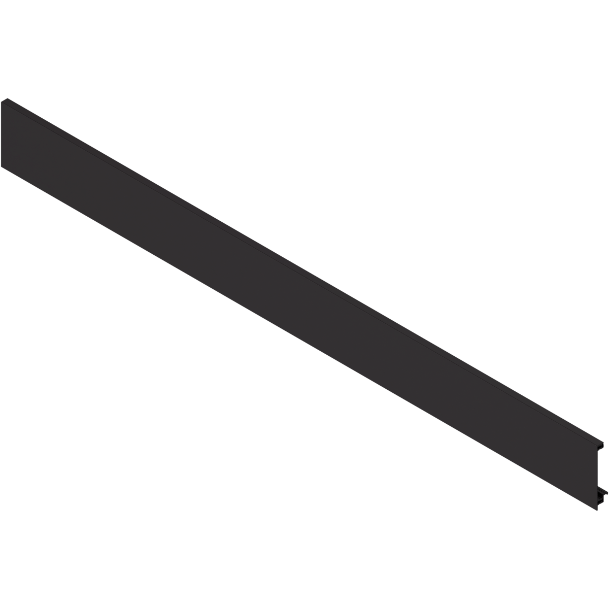 Pieza delantera LEGRABOX, Altura C y F con elemento de diseño, longitud 1043mm, negro terra mate