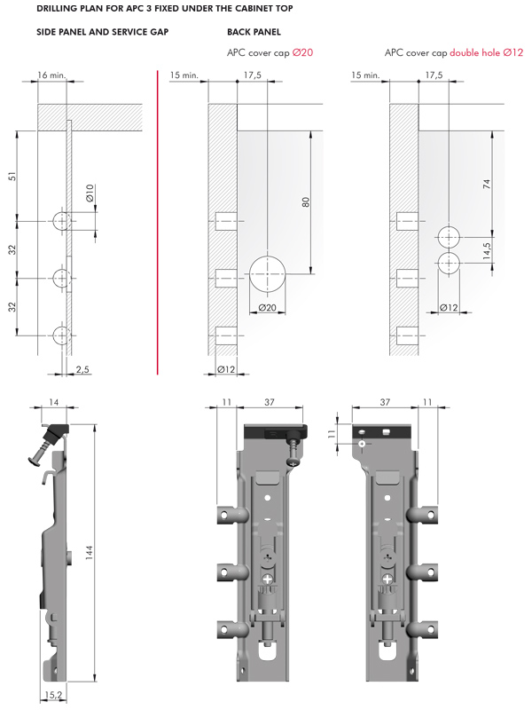 Colgador oculto derecho