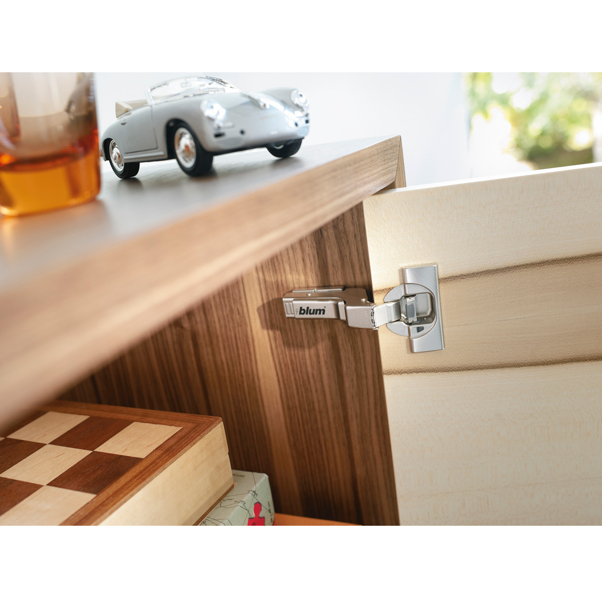 Tapa para cazoleta sin impresión CLIP top BLUMOTION, acabado níquel