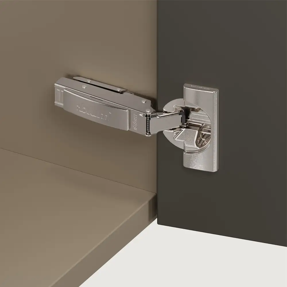 Bisagra CLIP top 105°, brazo recto, para atornillar, acabado niquelado