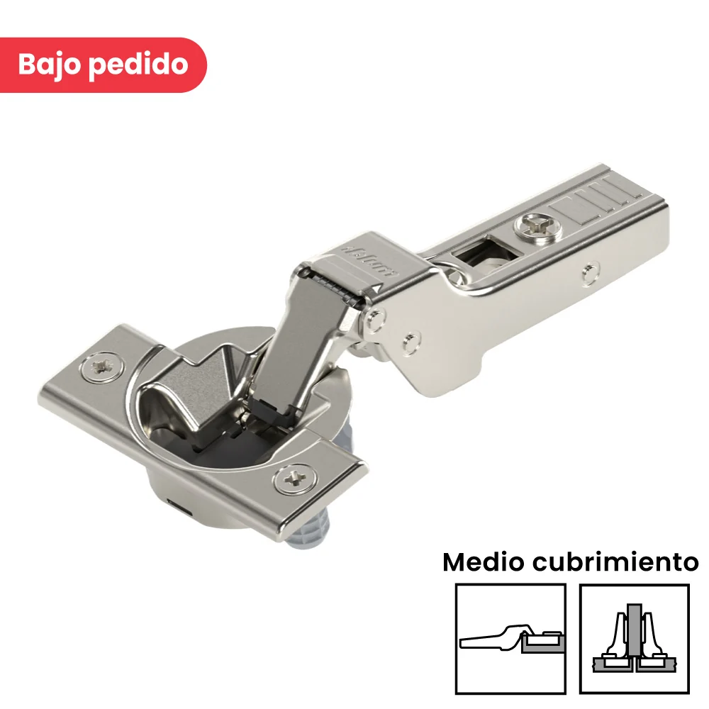 Bisagra CLIP top BLUMOTION 105° grados, medio cubrimiento