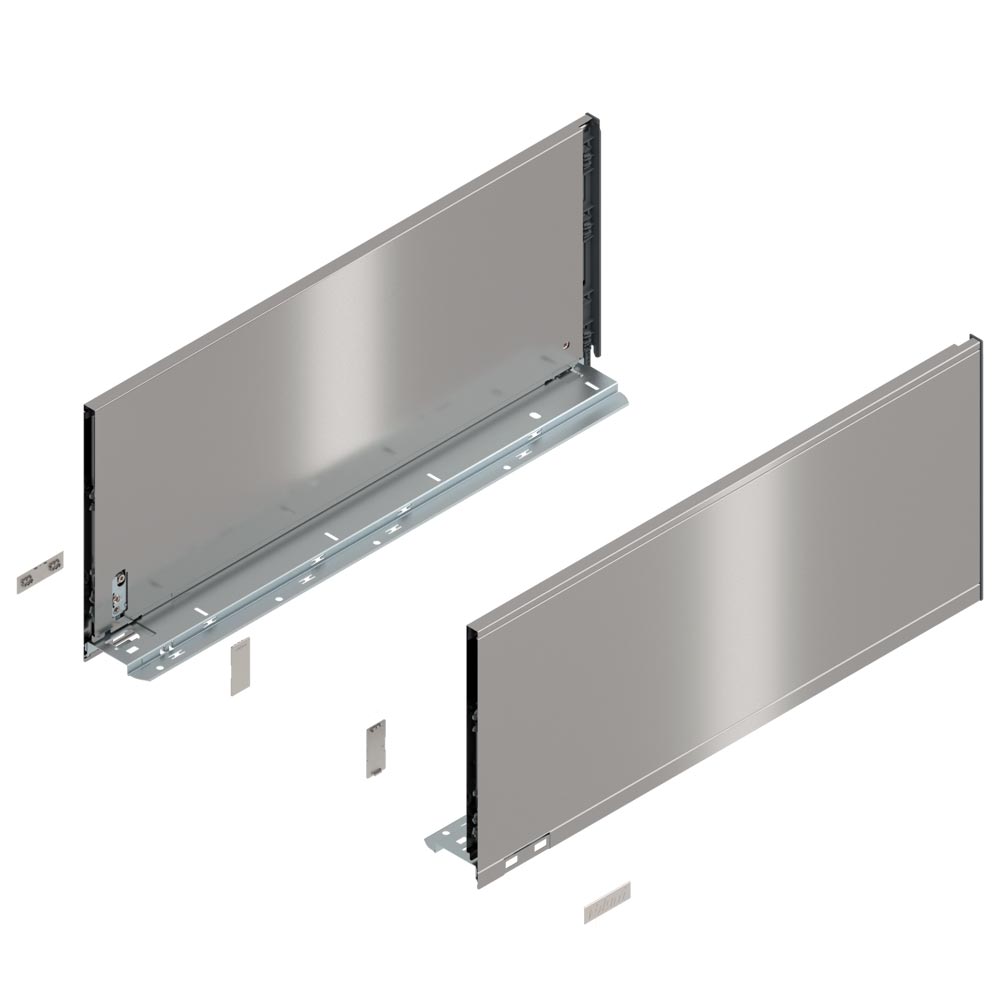Costados LEGRABOX, altura F, longitud 550 mm, color inox