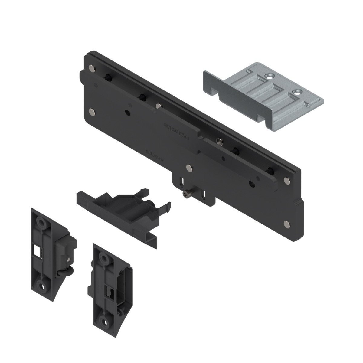 Set de montaje para dos puertas dobles combinadas