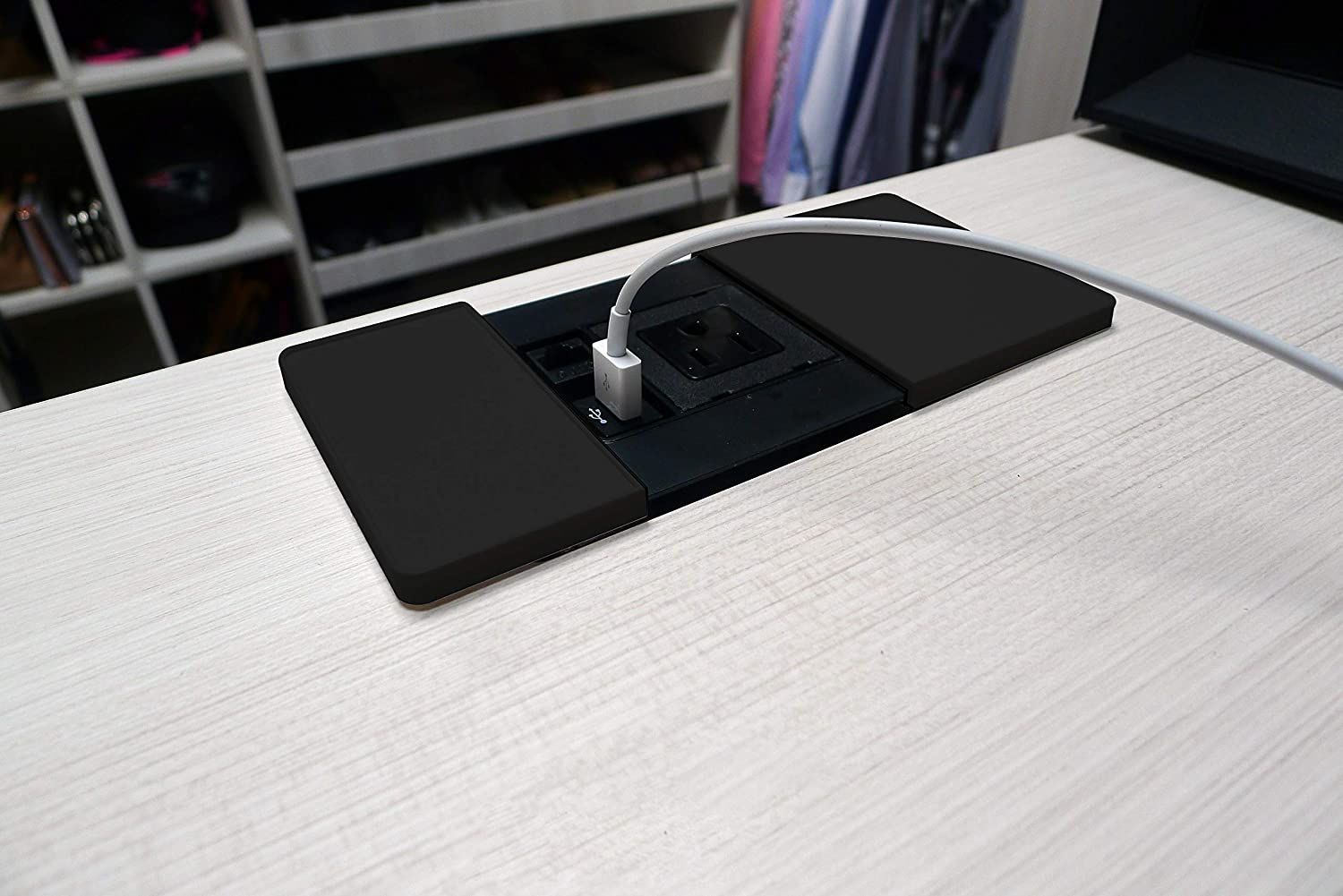 Multicontacto PAD, 1 socket, 1 RJ45 y 1 USB de Datos