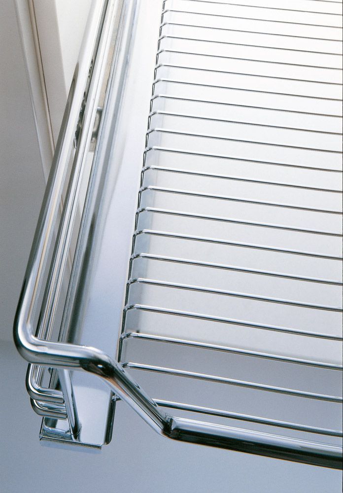 Canastillas para gabinete de cocina en acabado cromado 