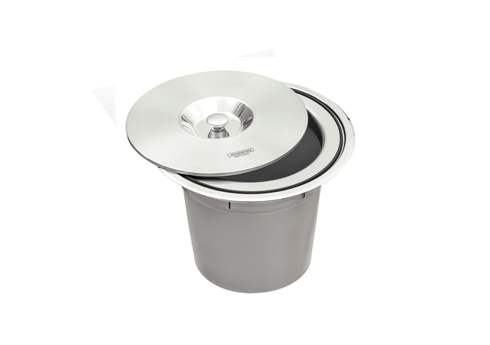 Basurero APPEAL II para cubierta, cap. 5 L, con tapas y aro de acero inoxidable, con bote de plástico 