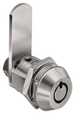 Cerradura cromo brillo, de alta seguridad p/mueble metálico