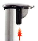 Juego de cuatro patas plegables CLICK, acabado aluminio