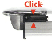 Juego de cuatro patas plegables CLICK, acabado aluminio