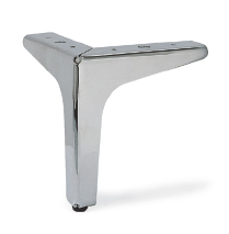 Pata META, altura 130 mm, acabado cromo. 