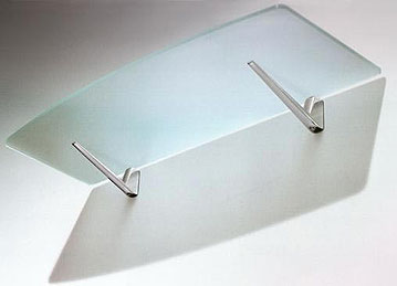 Soporte para entrepaño de 135 mm, acabado plateado