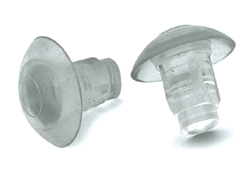 Tope plástico para embutirse, transparente, 5mm. diám.