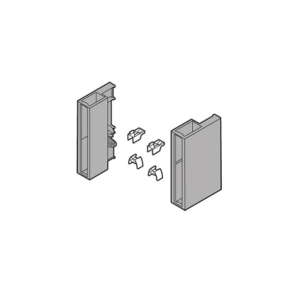 Soportes para costado decorativo ANTARO, altura C, blanco SEDA.