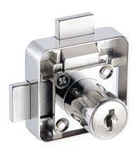 Cerradura para mueble con dos puertas