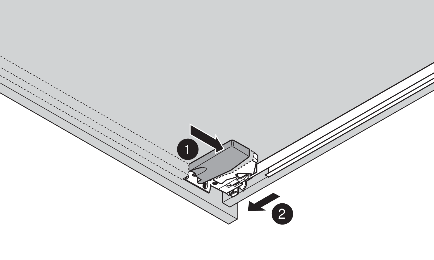 Bracket izquierdo/derecho corredera oculta TANDEM