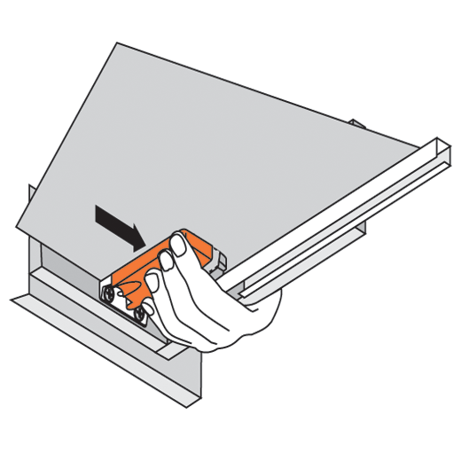 Correderas ocultas TANDEM BLUMOTION de extensión 3/4
