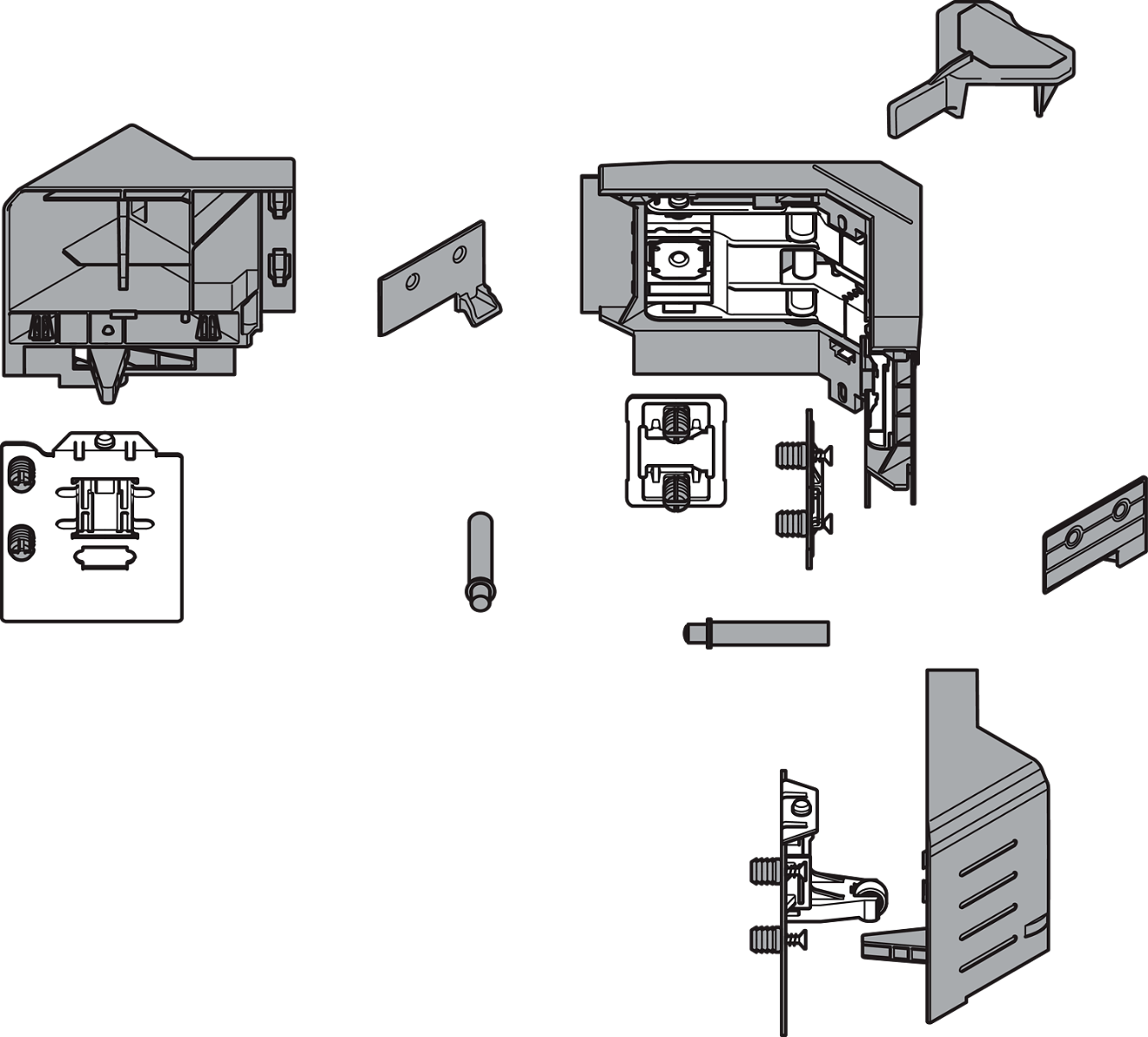 Juego de SYNCROMOTION TANDEMBOX antaro, altura M, color gris