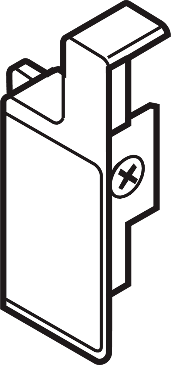 Pieza de bracket frontal derecho METABOX, altura M, para cajón interno, gris