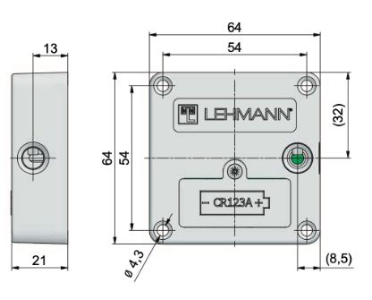 Kit de Cerradura electrónica CAPTURA programada para locker, acabado negro