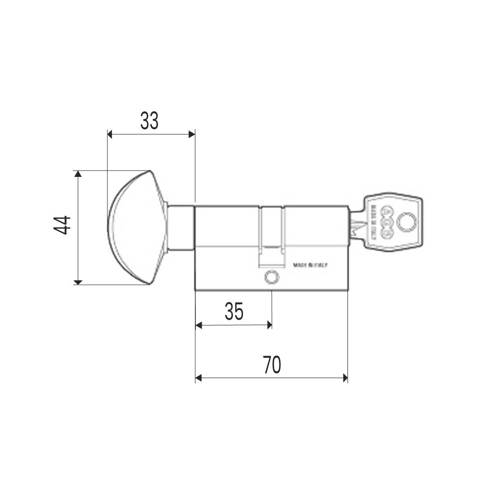 Cilindro AGB llave-llave / llave-mariposa