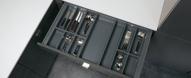 Charolas cuberteras GLOBE para cajones de mueble de cocina