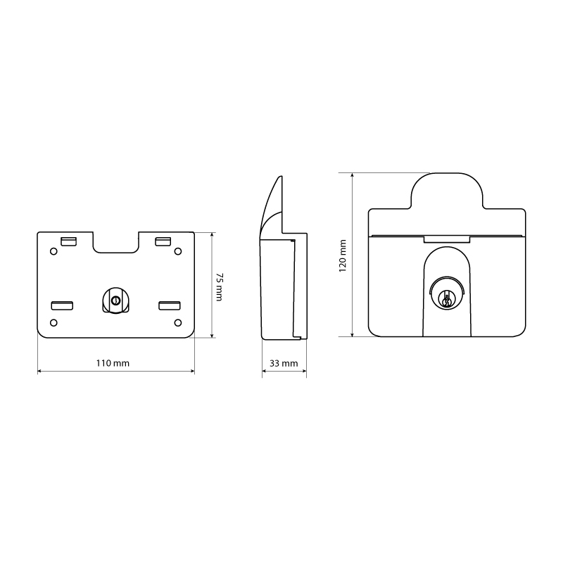 Cerradura de moneda GELD para $5 y $10 pesos con bandeja