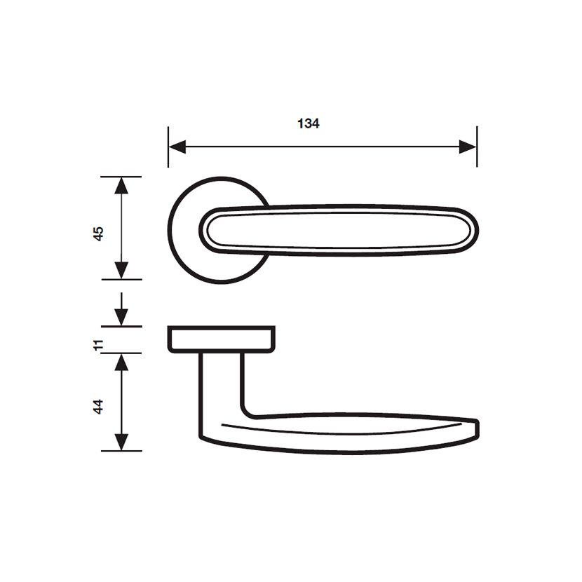 Set de manijas Valli&Valli, ALCINA H1043 con bocallave, diseñado por Matteo Thun, acabado cromo satinado