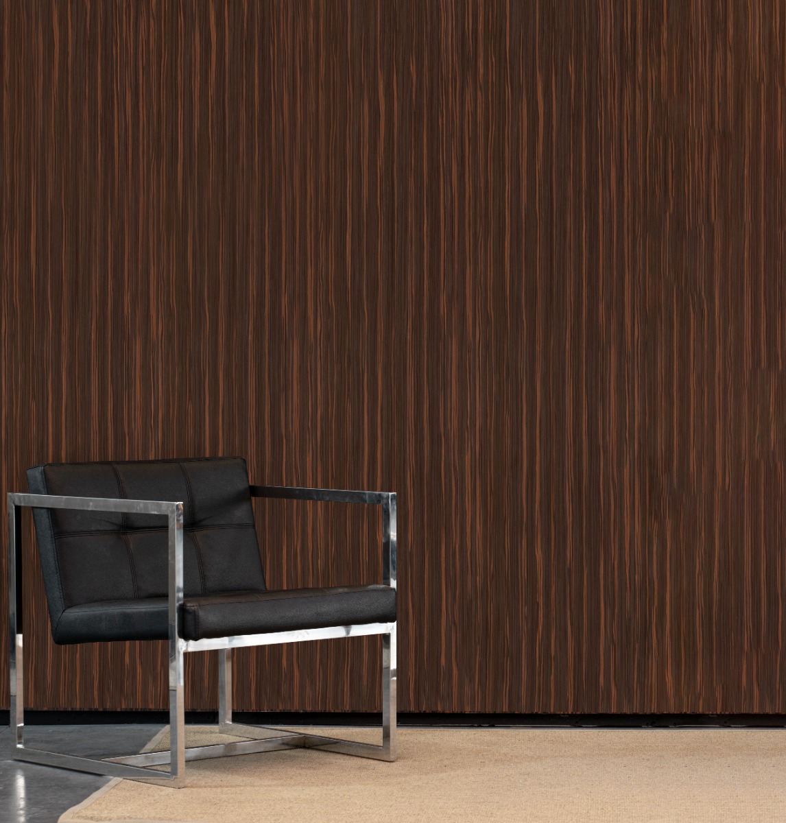 Chapa precompuesta  ALPI Amara Ebony (12.44) Diseño de Piero Lissoni Largo  3.15 m