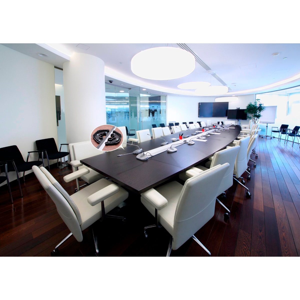 Sistema de unión STRIPLOX 180D 114 mm, para unión de dos cubiertas, color negro