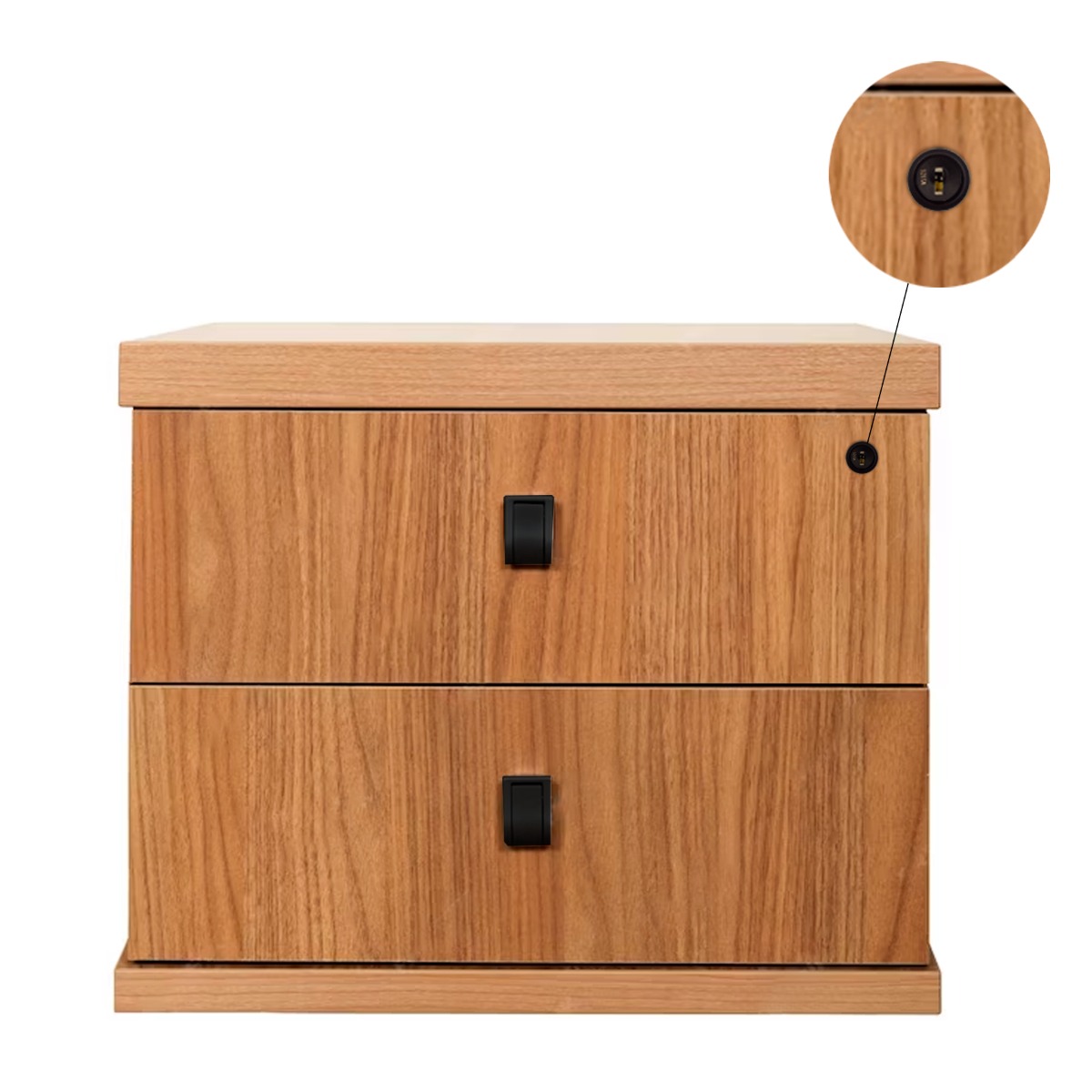 Cilindro para cerradura de 2 puertas de madera