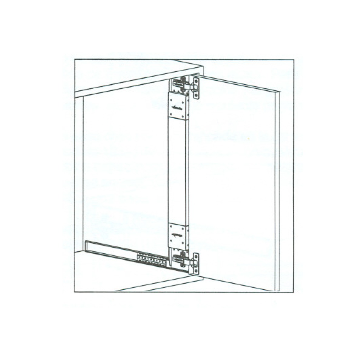 Correderas Accuride CB1234 para puertas verticales insertables en muebles de madera
