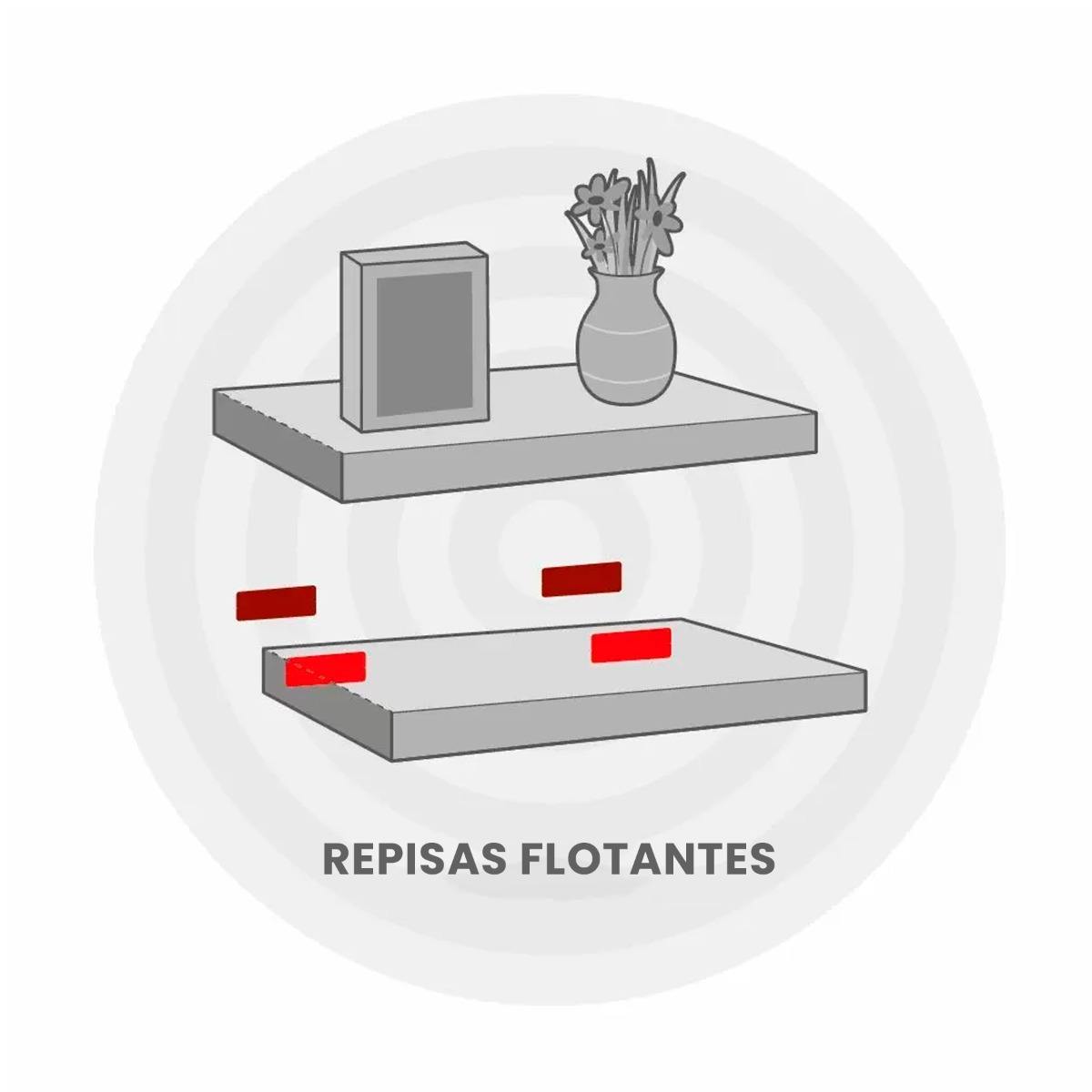STRIPLOX PRO 23 para fijación de muebles, largo 83mm, color negro