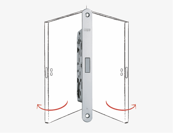 Cerradura Magnética para puerta de baño, modelo POLARIS 2XT, acabado bronce