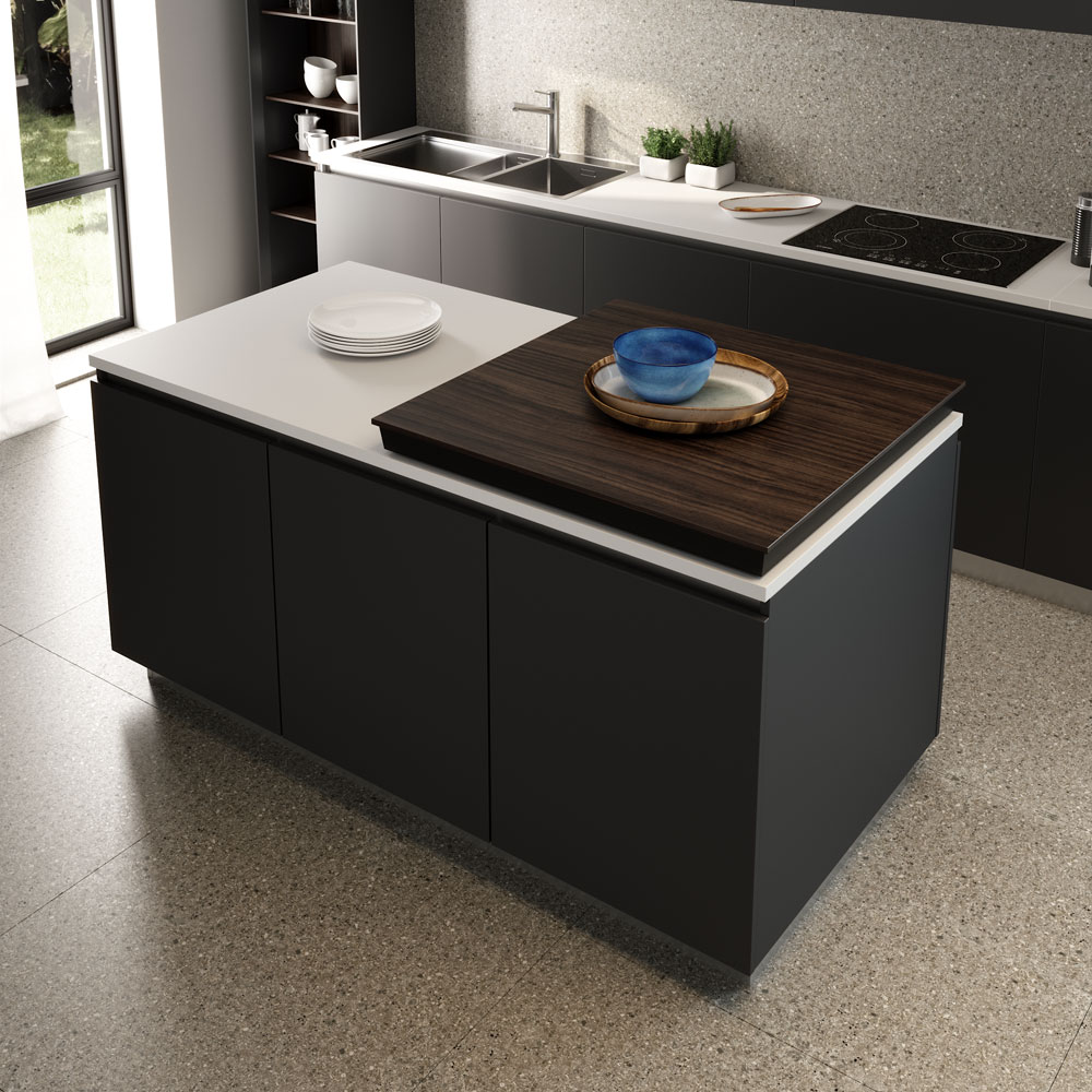 Sistema de correderas diagonales CORNER 900, capacidad de carga de 60 kg