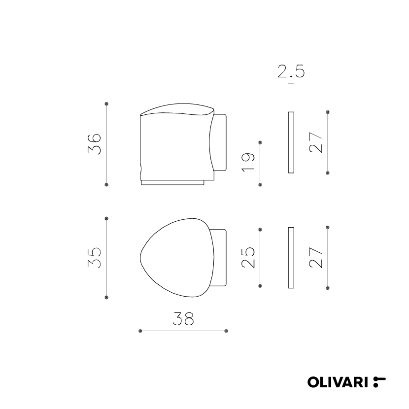 Tope para puerta OLIVARI, modelo VICTOR