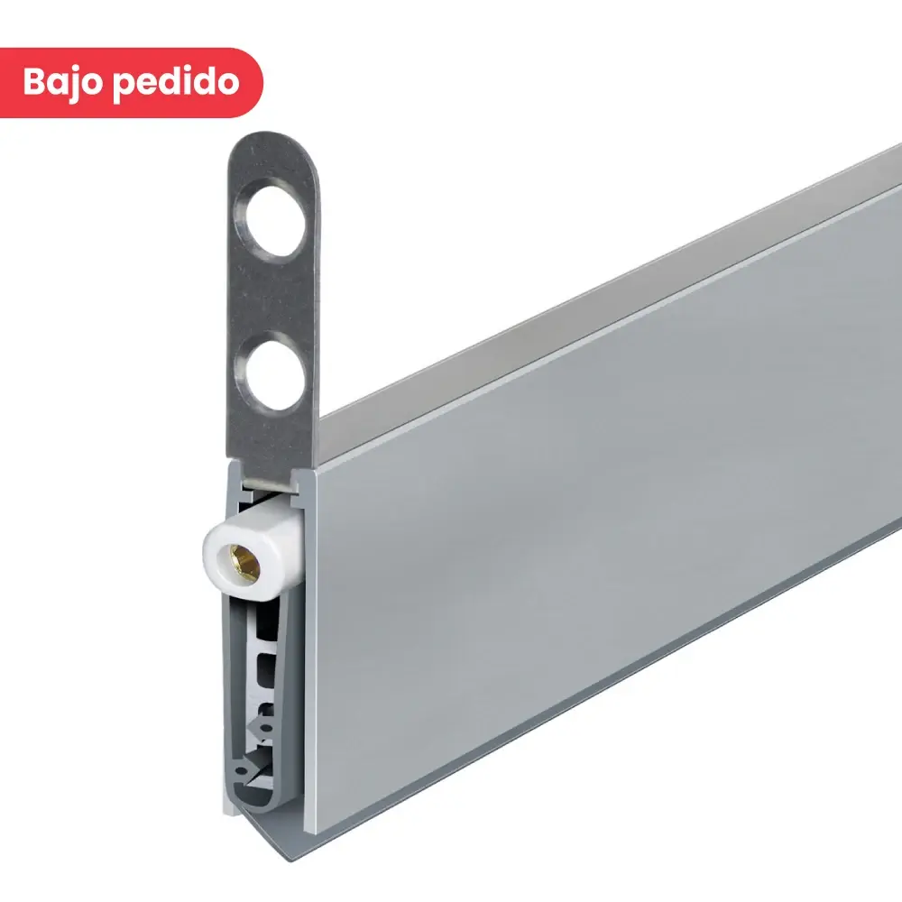 Burlete guillotina US para puertas de madera angostas, espesor mín de 25 mm
