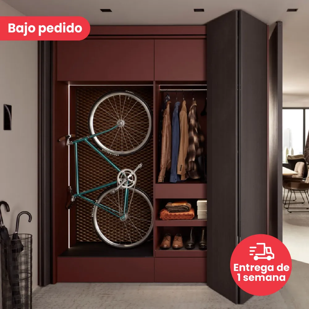 Sistema corredizo REVEGO DUO para puertas plegables e insertables, lado derecho