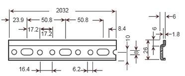 Colgador oculto 806 para gabinetes