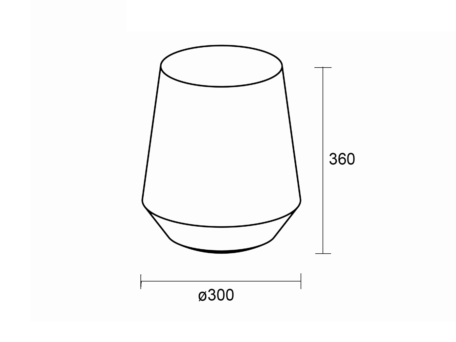 Bote Papelera BIEL, con balanceo, dim. Ø300 x 360 mm. cap. 17 litros, color blanco