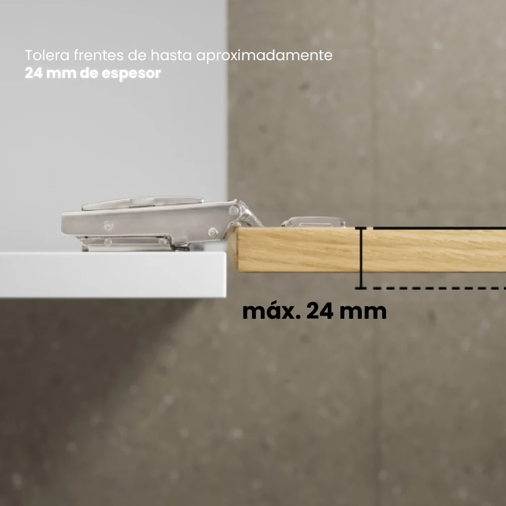 Bisagra CLIP top BLUMOTION 105°, medio cubrimiento, con muelle montaje a presión, niquelado